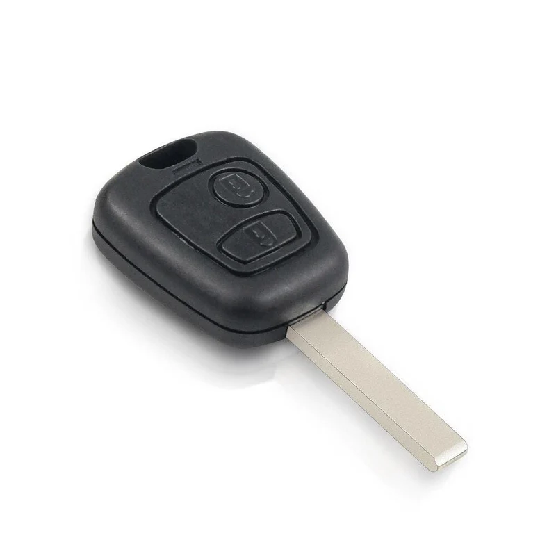 433 MHz Remote-Autoschlüssel schlüssellos 2 Tasten für Peugeot 307 Citroen C1 C3 Autoschlüssel VA2-Klinge mit ID46-Chip PCF7941-Schlüsselschale