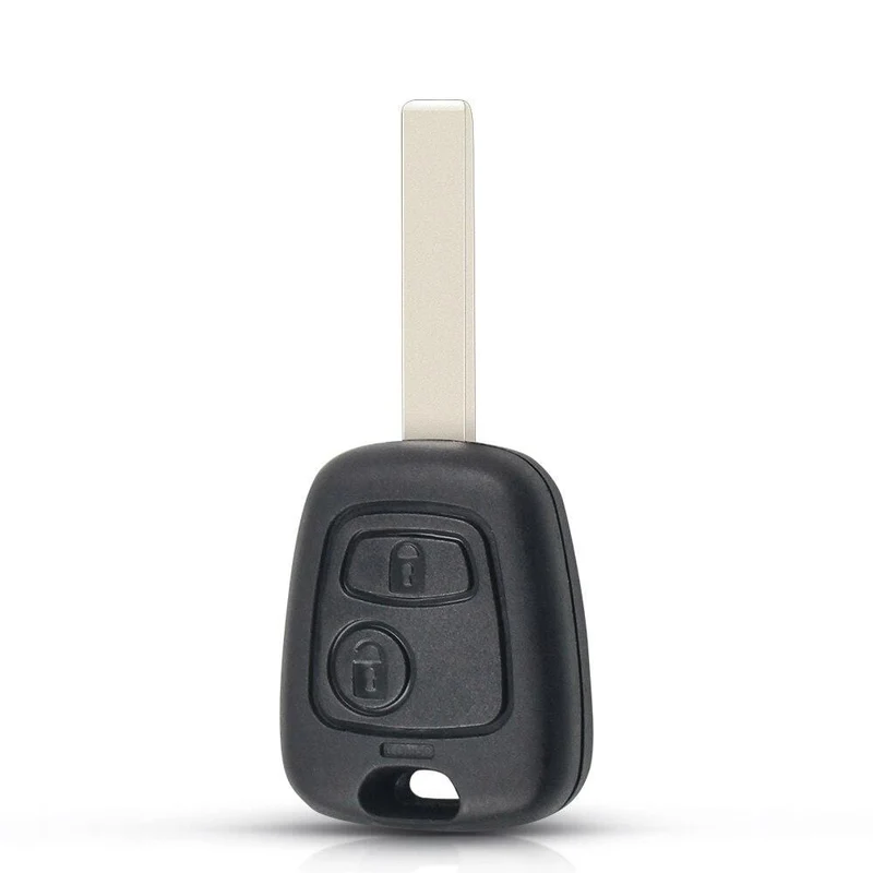 433 MHz Remote-Autoschlüssel schlüssellos 2 Tasten für Peugeot 307 Citroen C1 C3 Autoschlüssel VA2-Klinge mit ID46-Chip PCF7941-Schlüsselschale