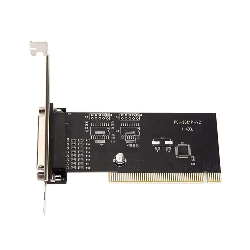 PCI-Erweiterungskarte, 25-polig, parallel, LPT, PCI zu Parallel, DB25, Druckeranschluss, Controllerkarte, Konverter, Adapter