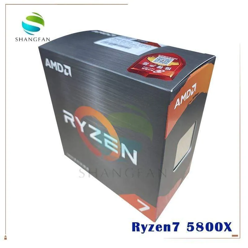 AMD Ryzen 7 5800X R7 5800X 3.8 GHz Achtkern-Sechzehn-Thread-105-W-CPU-Prozessor L3=32M 100-000000063 Sockel AM4, kein Lüfter
