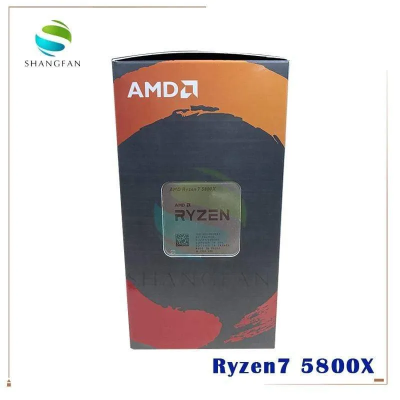 AMD Ryzen 7 5800X R7 5800X 3.8 GHz Achtkern-Sechzehn-Thread-105-W-CPU-Prozessor L3=32M 100-000000063 Sockel AM4, kein Lüfter