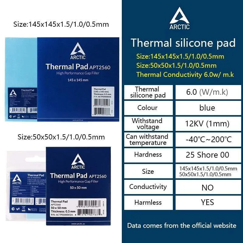 AC Original Wärmeableitung Silikon Pad CPU/GPU Grafikkarte Thermal Pad Motherboard Silikon Fett Pad Thermal Pad