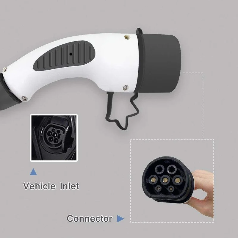 Wallbox Ev Ladestationen 10A 16A 20A 24A 32A Blauer Cee-Stecker IEC62196 Typ 2 Elektroauto-Ladegerät 5M Kabel für i5 Tesla