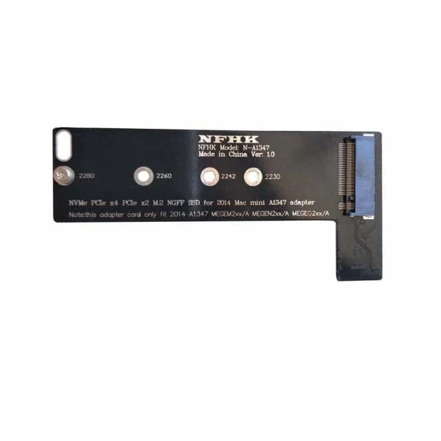 A1347 64 GB 128 GB 256 GB 512 GB 1 TB NVMe M.2 NGFF PCIe SSD für Ende 2014 Mac Mini MEGEN2 MEGEM2 MEGEQ2 Adapterkarten-Konvertierungsadapter