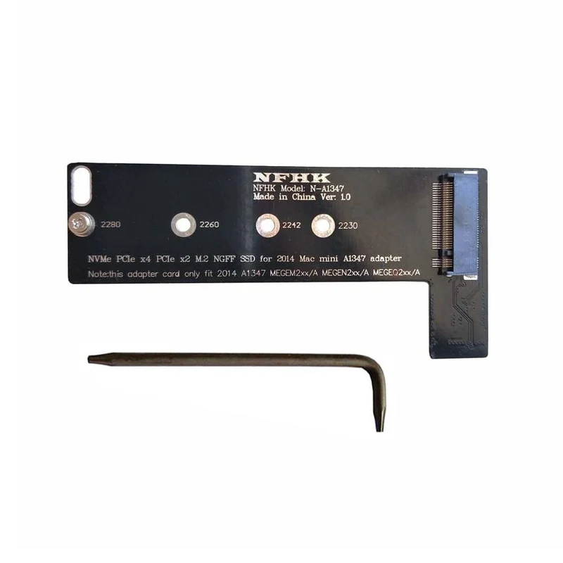 A1347 64 GB 128 GB 256 GB 512 GB 1 TB NVMe M.2 NGFF PCIe SSD für Ende 2014 Mac Mini MEGEN2 MEGEM2 MEGEQ2 Adapterkarten-Konvertierungsadapter
