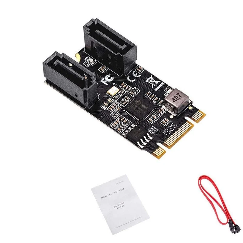 XT-XINTE 2 Port SATA III 6 gb/s M.2 21x41mm M Key und B Key Controller Adapter Karte SATA 6G Intern