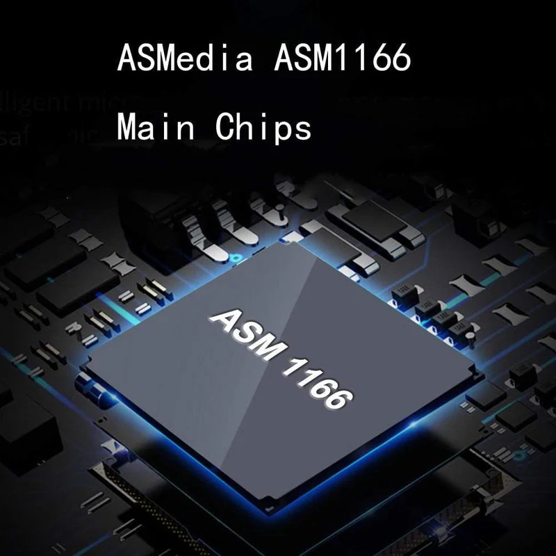 6-Port-SATA-3-PCI-Express-Erweiterungskarte PCI-E / PCIE-SATA-Controller SATA-Multiplikator SATA3 6-Gbit / s-ASMedia-ASM1166-Chip für HDD-SSD