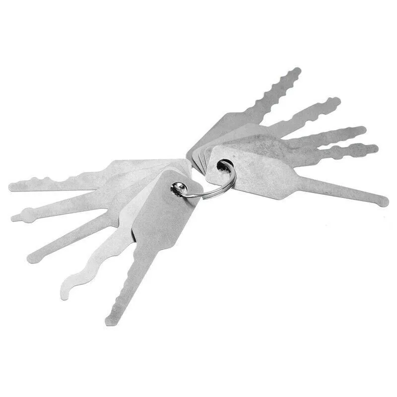 10 Teile/satz Edelstahl Jiggler Und Hohe Qualität Schlüssel Dual Seitige Auto Entsperren Schloss Öffnen Reparatur Zubehör Tool Kit