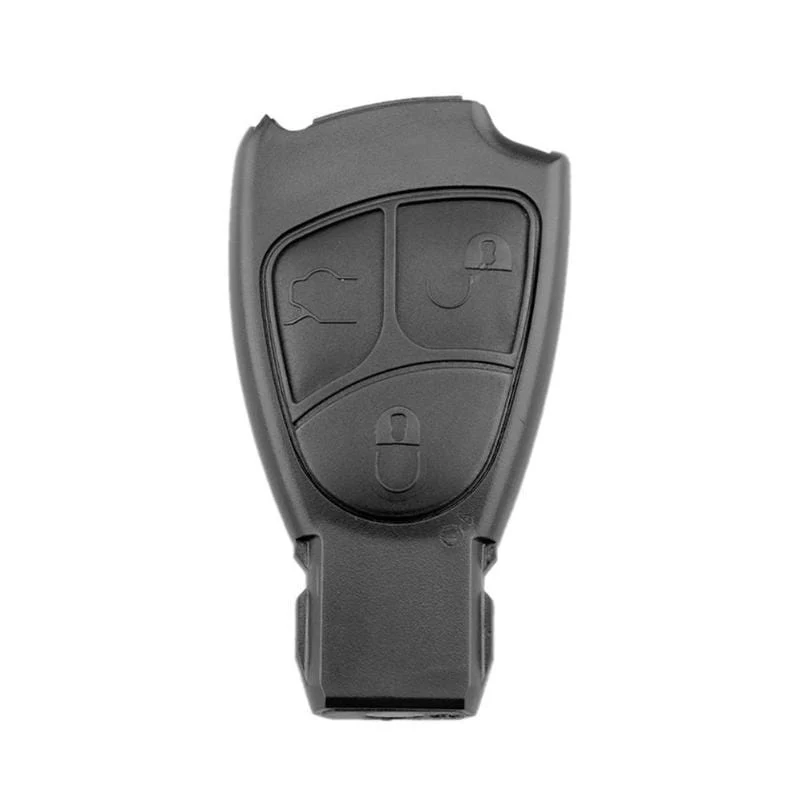 Auto-Fernschlüsselgehäuse, ABS, 3 Tasten, Schlüsseletui, Ersatz für Mercedes Benz W203 W211 W204, Schwarz