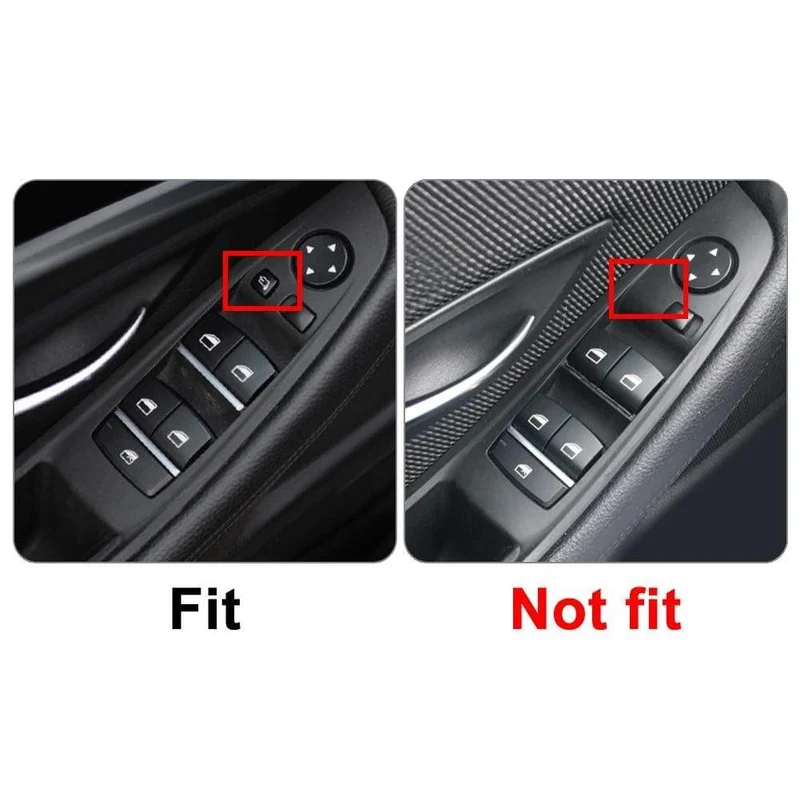 BMW F10 F11 F18 5 Series 2010–2016, 7-teiliges Innenfensterheber-Schalterfeld, Türgriffverkleidung, Kohlefaser-ABS, Auto-Styling