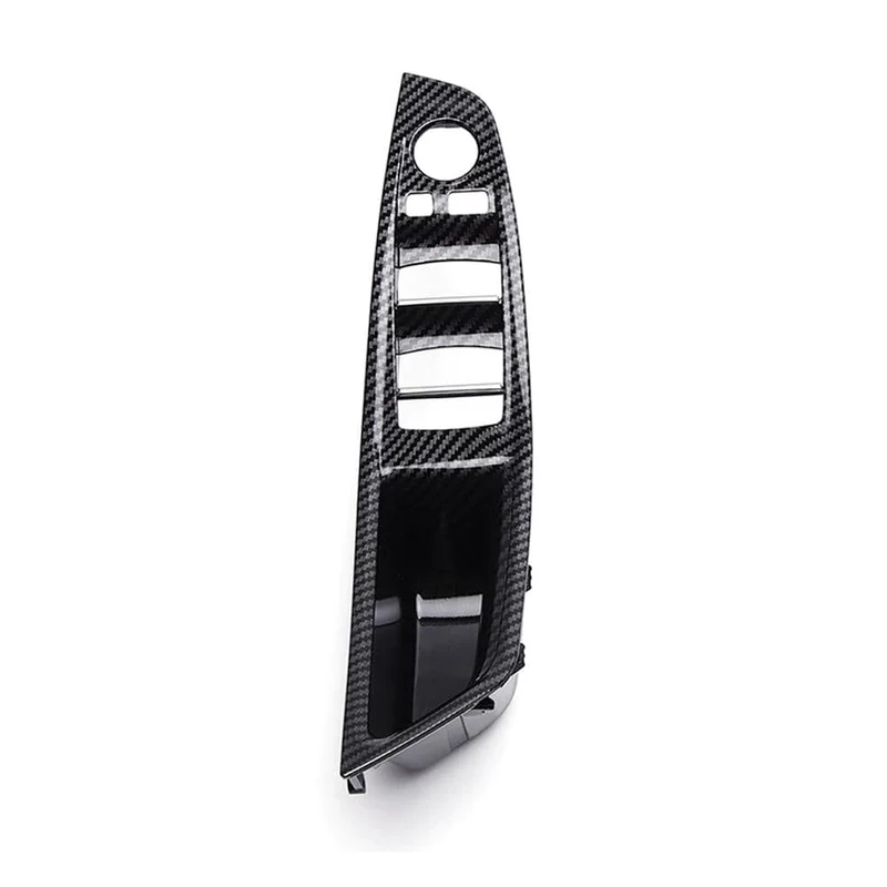 BMW F10 F11 F18 5 Series 2010–2016, 7-teiliges Innenfensterheber-Schalterfeld, Türgriffverkleidung, Kohlefaser-ABS, Auto-Styling