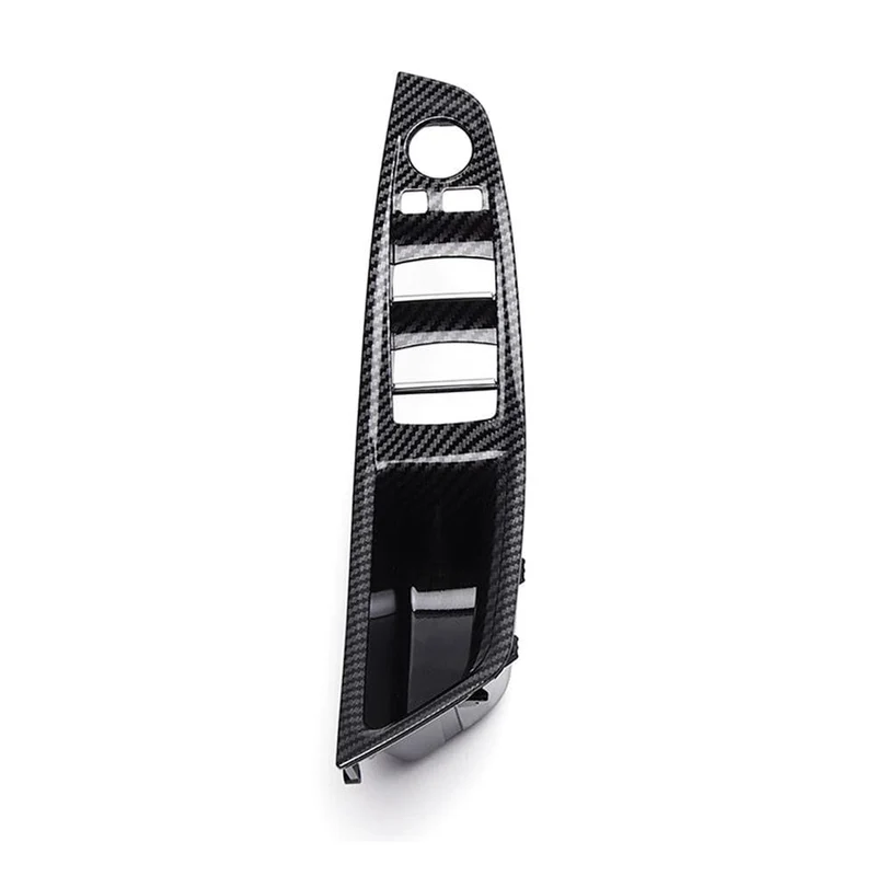 BMW F10 F11 F18 5 Series 2010–2016, 7-teiliges Innenfensterheber-Schalterfeld, Türgriffverkleidung, Kohlefaser-ABS, Auto-Styling