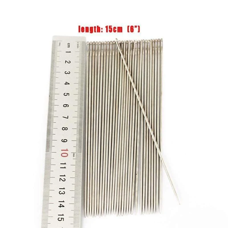 12 Stück 4 Größen Handstiche Edelstahl Sticknadel Handarbeit Stricknadeln Kunsthandwerk Nähwerkzeuge 4" 5" 6" 7"