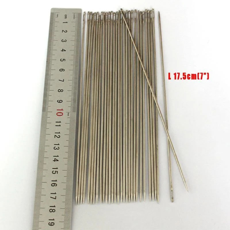 12 Stück 4 Größen Handstiche Edelstahl Sticknadel Handarbeit Stricknadeln Kunsthandwerk Nähwerkzeuge 4" 5" 6" 7"