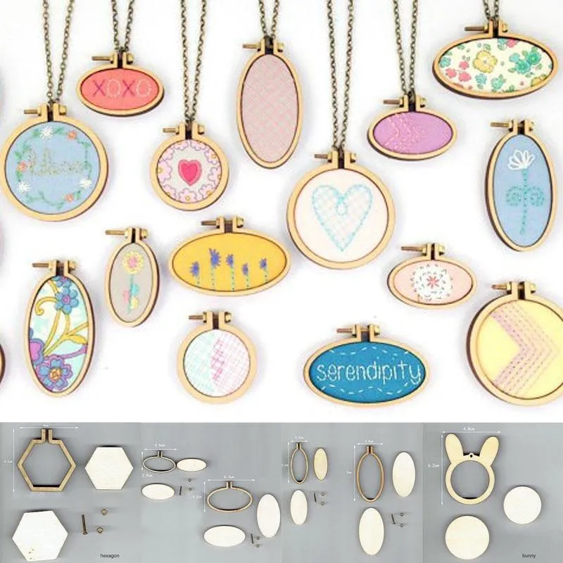Art Works Nähen Kreuzstich Tasche Kleidung Ohrring Stickrahmen Stickrahmen Ring 15 Arten DIY Handwerk Werkzeug