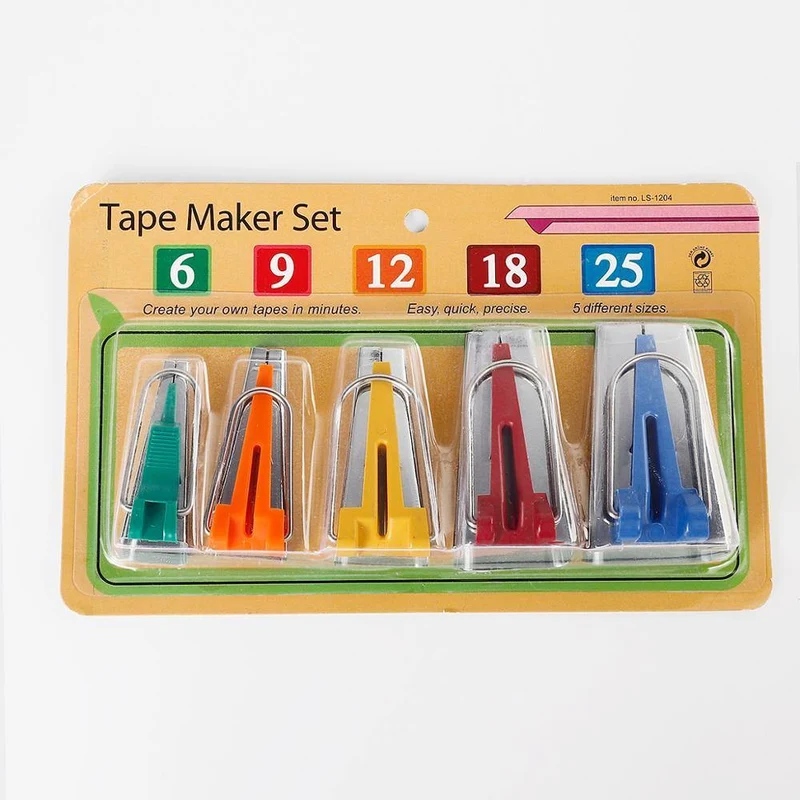 6,9, 12,18,25, 5, XNUMX, XNUMX MM Home Kunst Handwerk Nähen Werkzeuge Zubehör Werkzeug Sets Patchwork Schrägband Maker Cutter Curl XNUMX größen Set