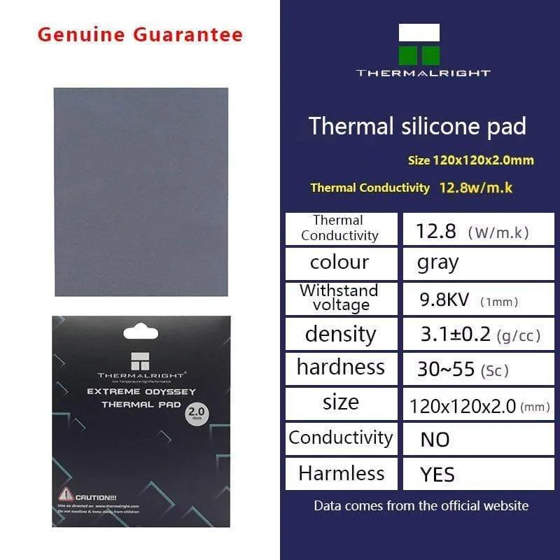 Thermalright ODYSSEY Wärmeableitung Silikonpad CPU / GPU-Grafikkarte Thermalpad Motherboard Silikonfettpad Multi-Size