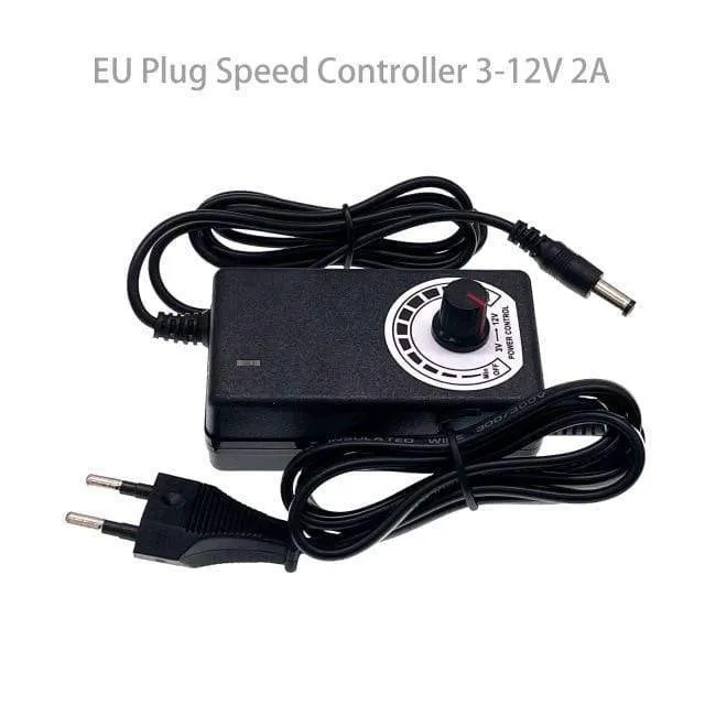 120 mm x 25 mm 120 V 220 V AC-Stromversorgungskabel mit Geschwindigkeitsregler DC 3 V bis 12 V, für Router Receiver DVR Xbox 12 cm Lüfter