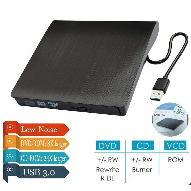 DVD-CD-Player USB 3.0 O DVD-Recorder Optische Laufwerke Für Laptop PC DVD-Brenner Schlank Externer DVD RW CD-Brenner Laufwerk Brenner Reader