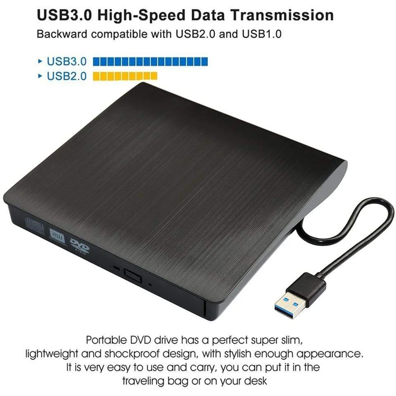 DVD-CD-Player USB 3.0 O DVD-Recorder Optische Laufwerke Für Laptop PC DVD-Brenner Schlank Externer DVD RW CD-Brenner Laufwerk Brenner Reader