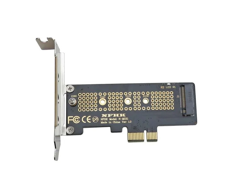 NVMe PCIe M.2 NGFF SSD zu PCIe x1 Adapterkarte PCIe x1 zu M.2 Karte mit Halterung