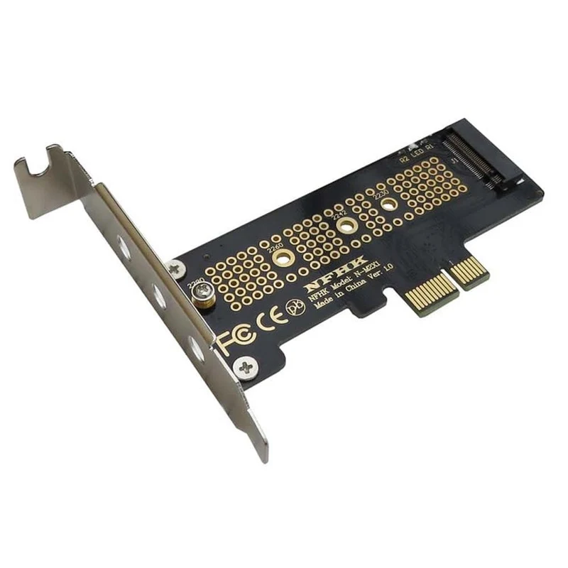 NVMe PCIe M.2 NGFF SSD zu PCIe x1 Adapterkarte PCIe x1 zu M.2 Karte mit Halterung