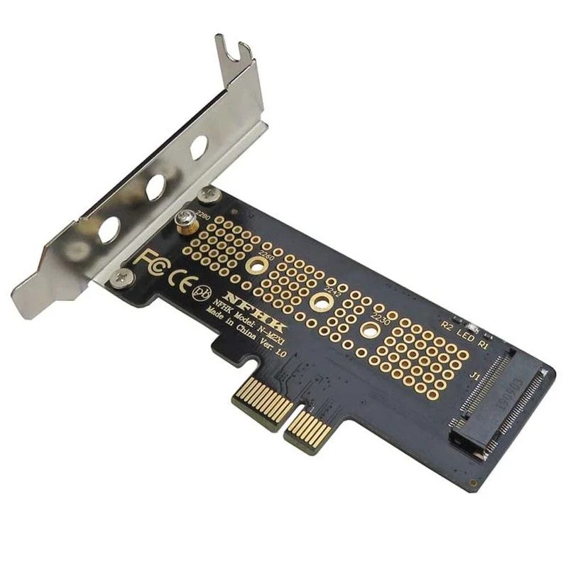 NVMe PCIe M.2 NGFF SSD zu PCIe x1 Adapterkarte PCIe x1 zu M.2 Karte mit Halterung