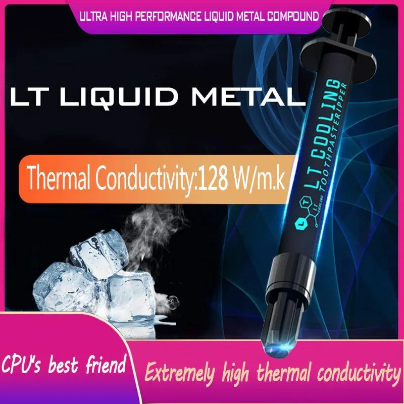 LT-100 Flüssigmetall-Wärmeleitpastenfett für CPU-GPU-Kühlflüssigkeit Ultra 128 W/mK 1.5 g 3 g Verbundfett zur Kühlung