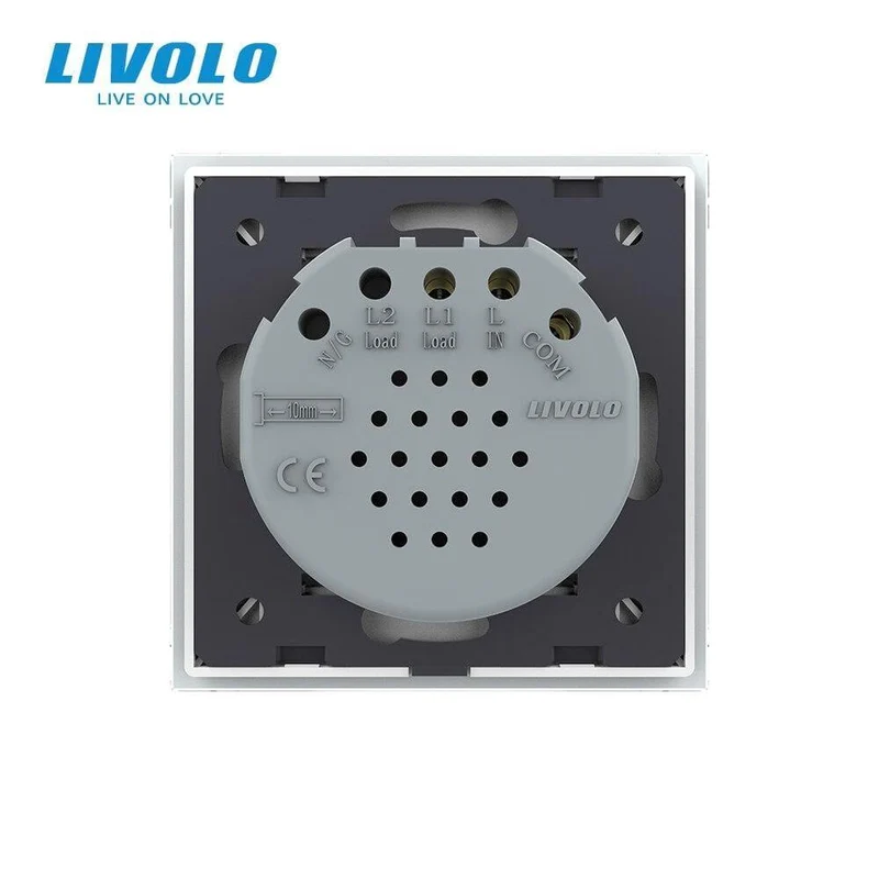Livolo EU-Standard-Fernschalter, AC 220–250 V Wandleuchte, Touch-Fernschalter mit Mini-Fernbedienung C701R-11-RT12, kein Logo