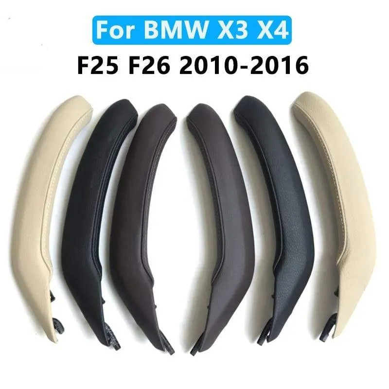 Auto Innen Passagier Tür Links Rechts Pull Griff Leder Abdeckung Ersatz Für BMW X3 X4 F25 F26 2010-2016
