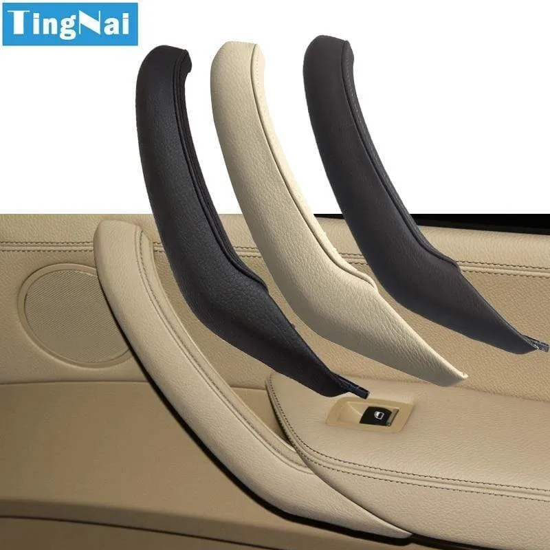 Auto Innen Passagier Tür Links Rechts Pull Griff Leder Abdeckung Ersatz Für BMW X3 X4 F25 F26 2010-2016