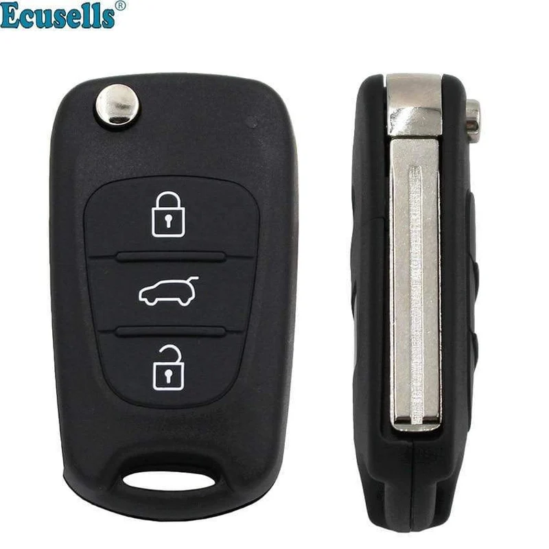 3 Tasten Ersatzrohling Flip Remote Key Shell Case Schlüsselanhänger für Hyundai I30/IX35 I20 IX20