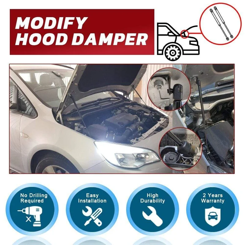 Alfa Romeo MiTo 2008-2018 Motorhaube vorne Ändern Sie die Gasdruckfedern