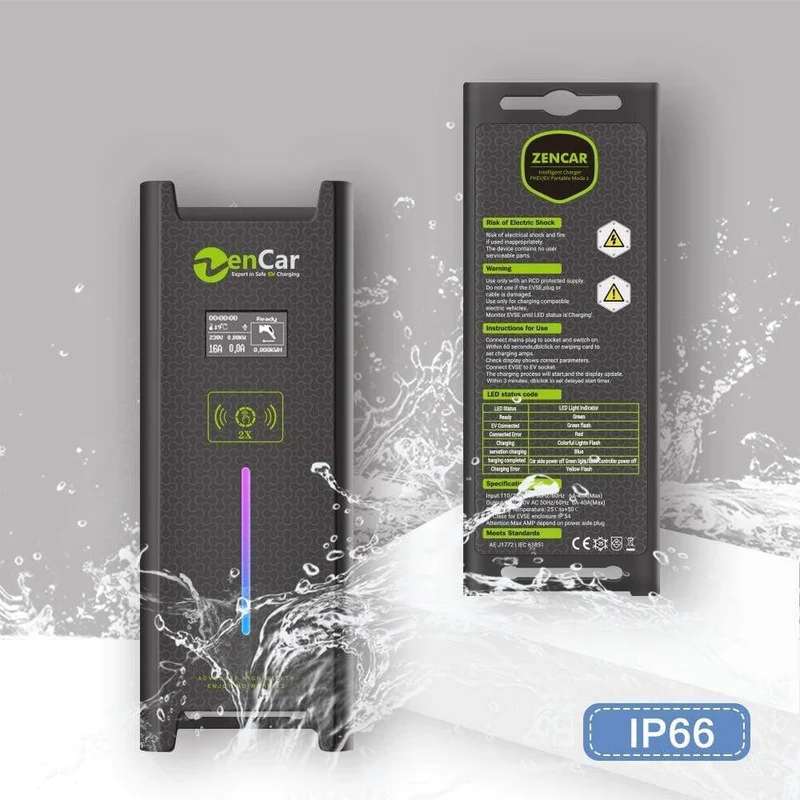 J1772 Typ 1 5 m schwarzes Kabel mit Ladestation EVSE 10 16 20 24 32A für die Timer-Funktion des Ladegeräts für Elektroautos