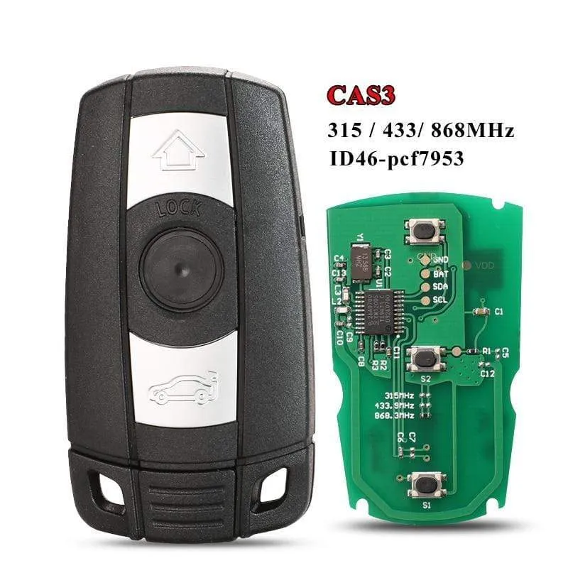 Auto-Fernbedienung Smart Key 315Mhz / 433 / 868MHz für BMW 1/3/5/7 Serie CAS3 X5 X6 Z4 Auto Keyless Control Transmitter Chip