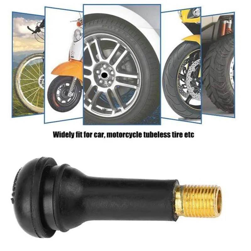 Autoteile TR412, TR413, TR414 Ventilbaugruppe Vakuum-Reifenventil Automobile Black Rubber Valve Legierungsventil Allgemeines Modell