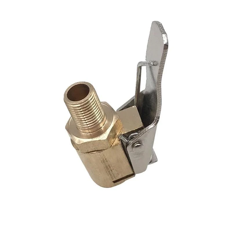 1PC Auto Auto Messing 8mm Reifen Rad Reifen Air Chuck Inflator Pumpe Ventil Clip Stecker Für Kompressor Auto Zubehör