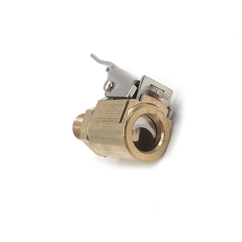 1PC Auto Auto Messing 8mm Reifen Rad Reifen Air Chuck Inflator Pumpe Ventil Clip Stecker Für Kompressor Auto Zubehör