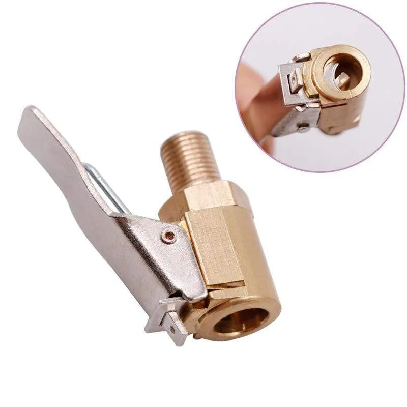 1 Stück Auto LKW Messing Luftpumpe Spannfutter Reifenventil 8mm Pumpenventil Clip Clip Klemme Stecker Adapter