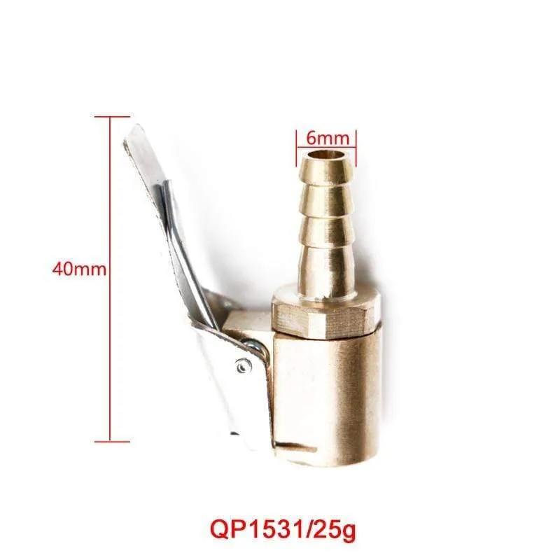 1 Stück Auto LKW Messing Luftpumpe Spannfutter Reifenventil 8mm Pumpenventil Clip Clip Klemme Stecker Adapter