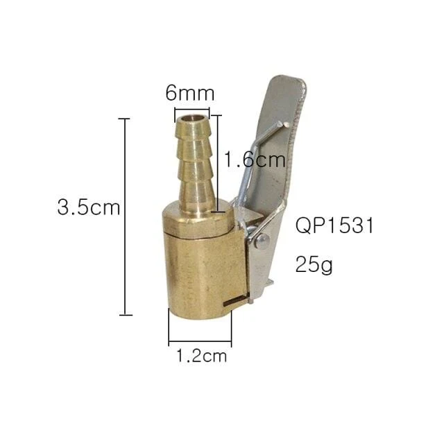 1 Stück Auto LKW Messing Luftpumpe Spannfutter Reifenventil 8mm Pumpenventil Clip Clip Klemme Stecker Adapter