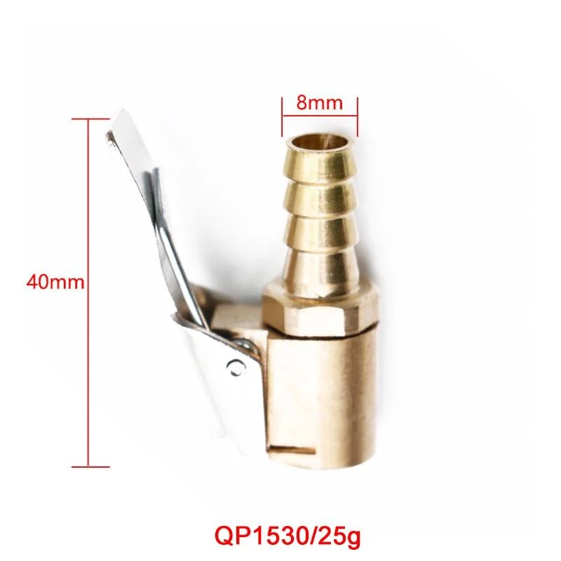 1 Stück Auto LKW Messing Luftpumpe Spannfutter Reifenventil 8mm Pumpenventil Clip Clip Klemme Stecker Adapter
