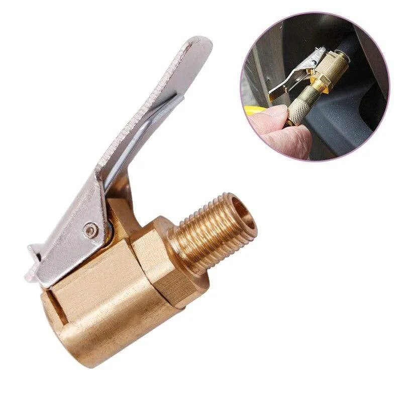 1 Stück Auto LKW Messing Luftpumpe Spannfutter Reifenventil 8mm Pumpenventil Clip Clip Klemme Stecker Adapter