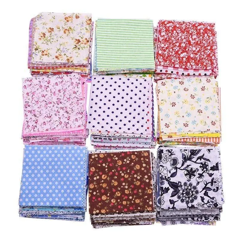 50 Stück Quadrate 10 x 10 cm bunter Patchwork-Baumwoll-Nähstoff Quilt-Material DIY Heimquartier Handwerk Handarbeit Stoff