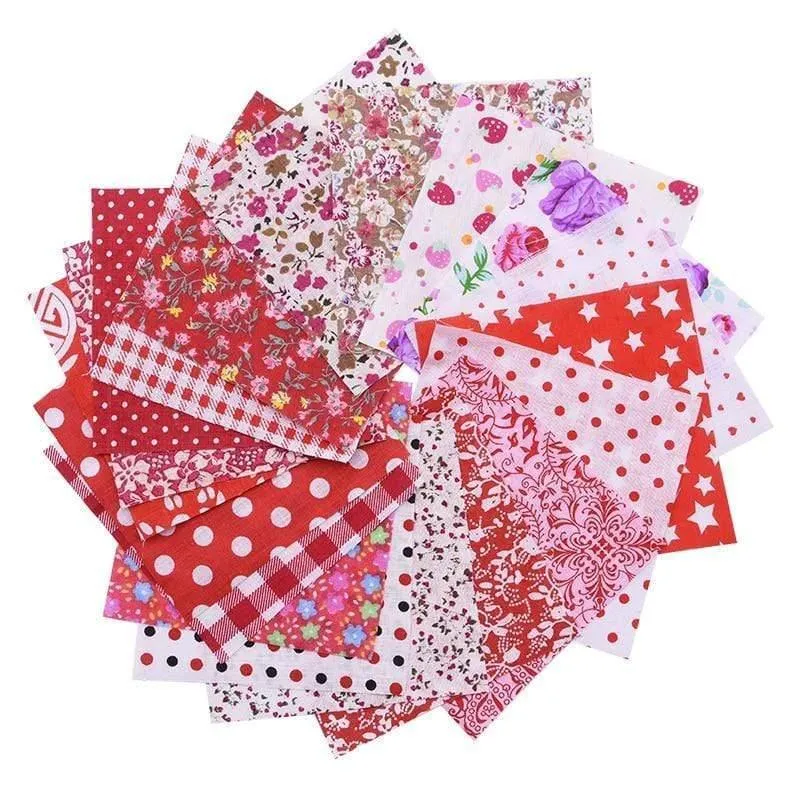 50 Stück Quadrate 10 x 10 cm bunter Patchwork-Baumwoll-Nähstoff Quilt-Material DIY Heimquartier Handwerk Handarbeit Stoff