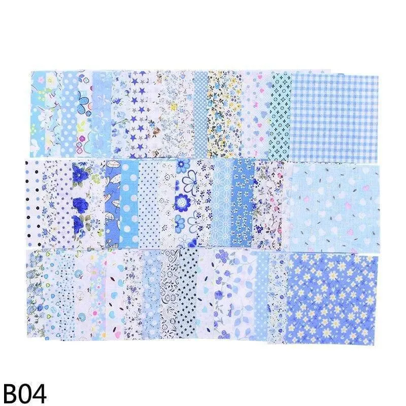 50 Stück Quadrate 10 x 10 cm bunter Patchwork-Baumwoll-Nähstoff Quilt-Material DIY Heimquartier Handwerk Handarbeit Stoff