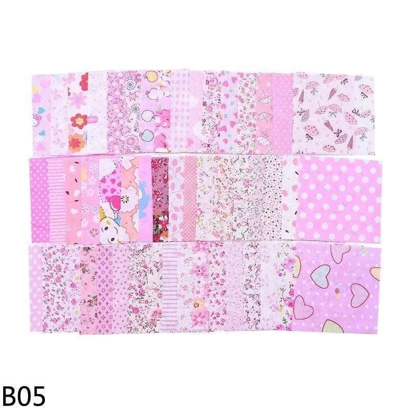 50 Stück Quadrate 10 x 10 cm bunter Patchwork-Baumwoll-Nähstoff Quilt-Material DIY Heimquartier Handwerk Handarbeit Stoff
