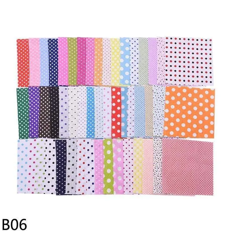 50 Stück Quadrate 10 x 10 cm bunter Patchwork-Baumwoll-Nähstoff Quilt-Material DIY Heimquartier Handwerk Handarbeit Stoff