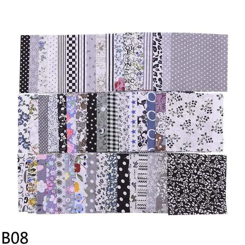 50 Stück Quadrate 10 x 10 cm bunter Patchwork-Baumwoll-Nähstoff Quilt-Material DIY Heimquartier Handwerk Handarbeit Stoff