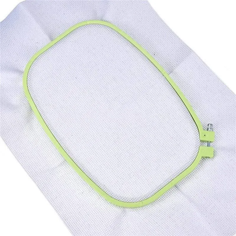 Quadratischer Kreis, Handnähzubehör, 1 Stück, Band, Handarbeiten, Kreuzstich-Set, zufällige Farbe, verstellbares, besticktes Stretch-Werkzeug